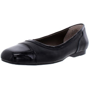 Madison Womens Leather Square Toe Ballet Flats