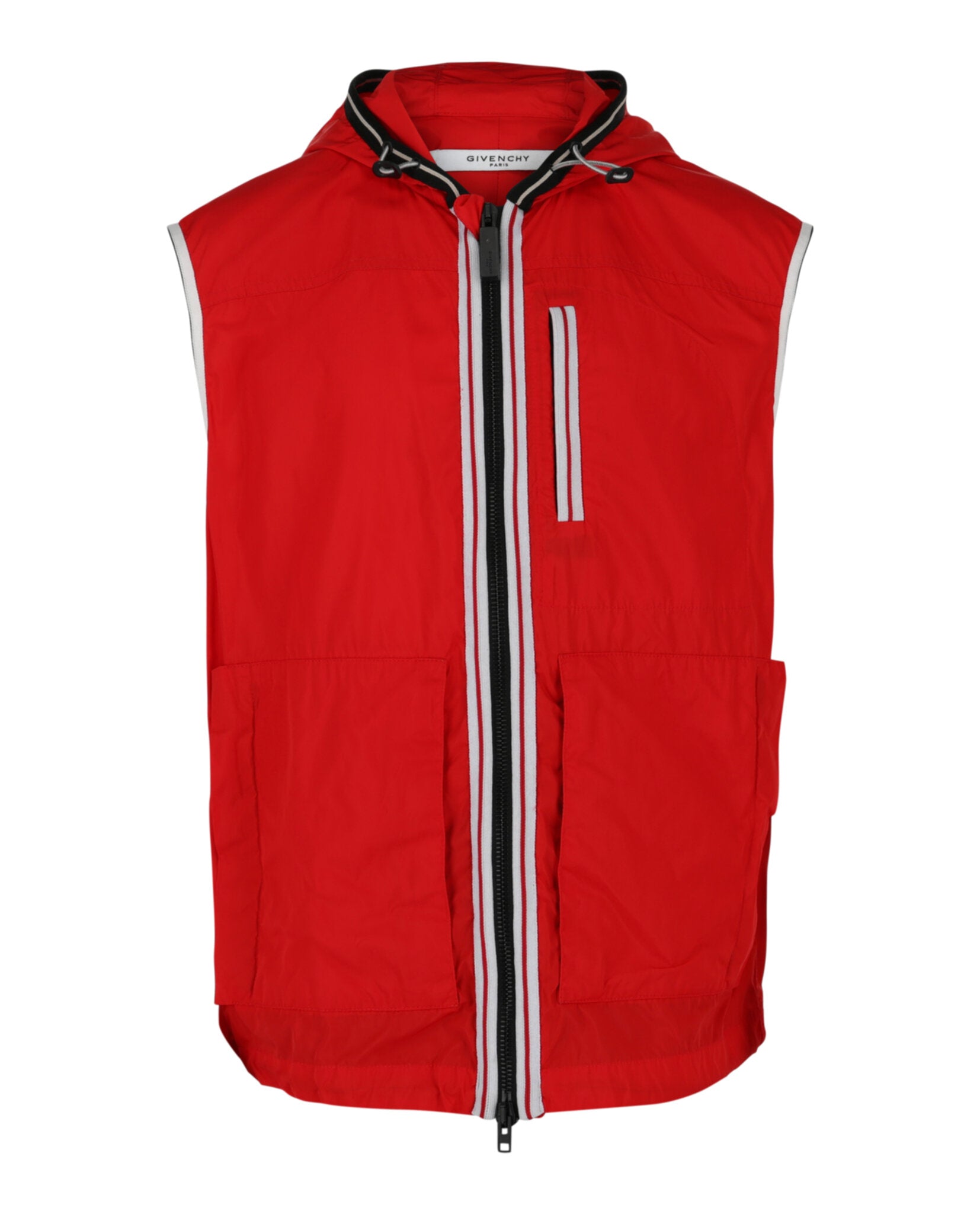 Givenchy Mens Hooded Sleeveless Vest Red