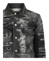 Givenchy Mens Distressed Denim Jacket