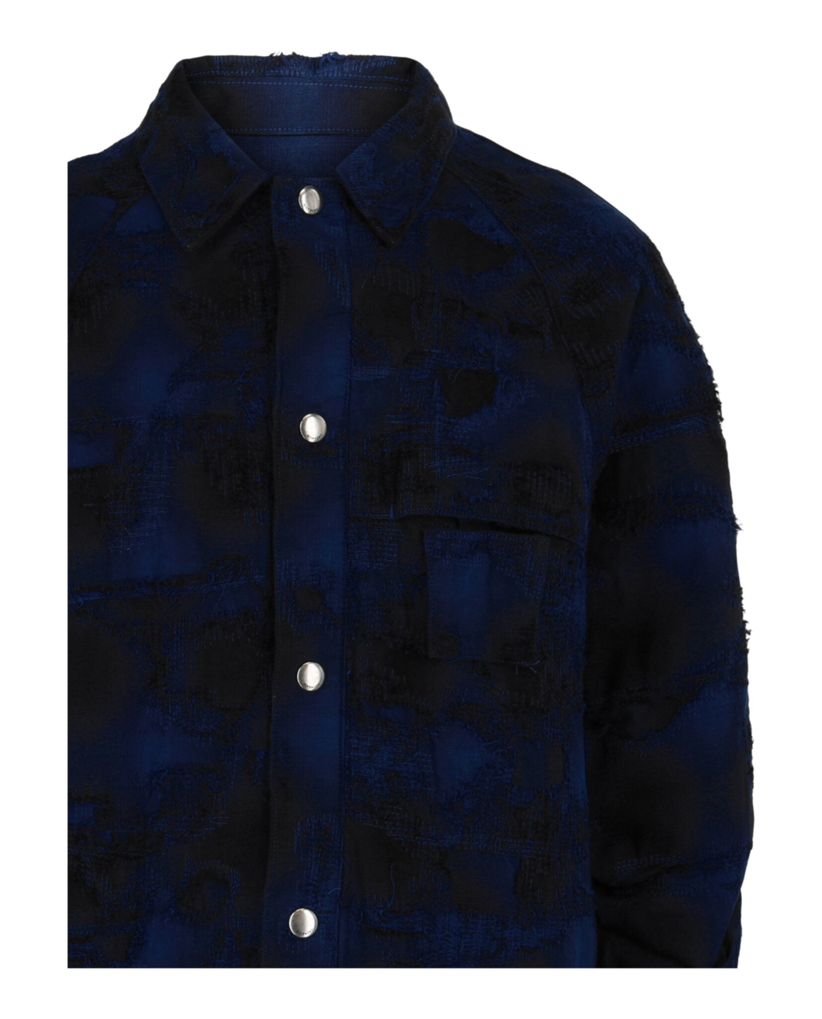 Givenchy Mens Distressed Hi-Low Jacket