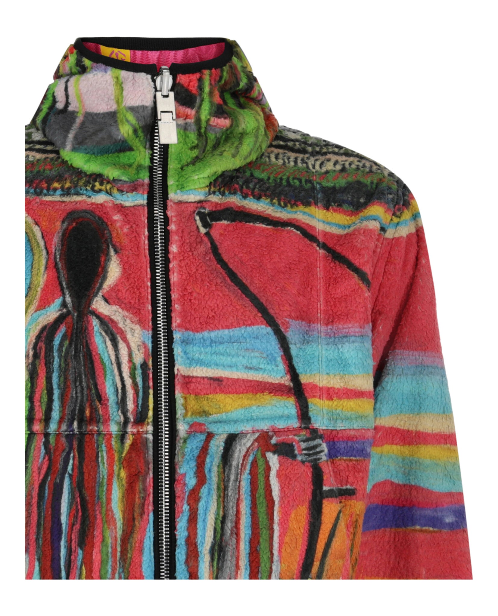 Givenchy Mens Josh Smith Reversible Fleece Jacket