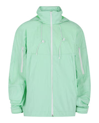 Givenchy Mens Logo Printed Hooded Windbreaker Mint