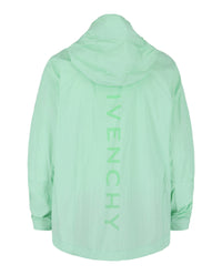 Givenchy Mens Logo Printed Hooded Windbreaker