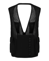Givenchy Mens Mesh Cargo Vest
