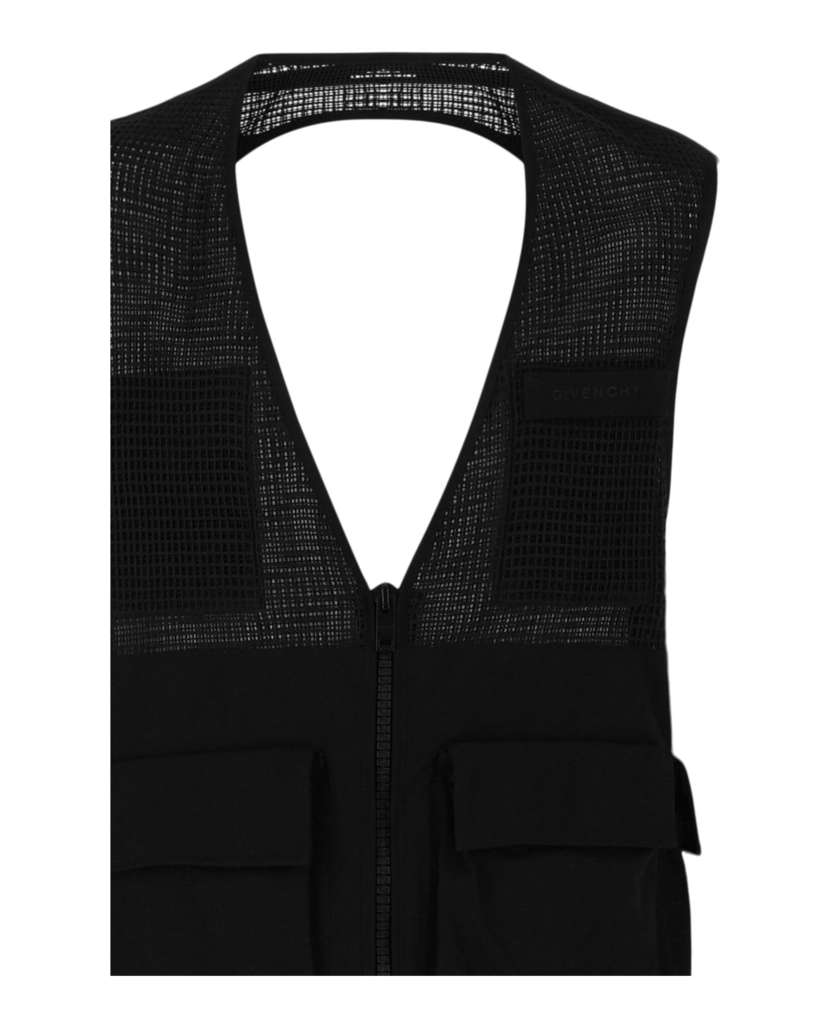 Givenchy Mens Mesh Cargo Vest