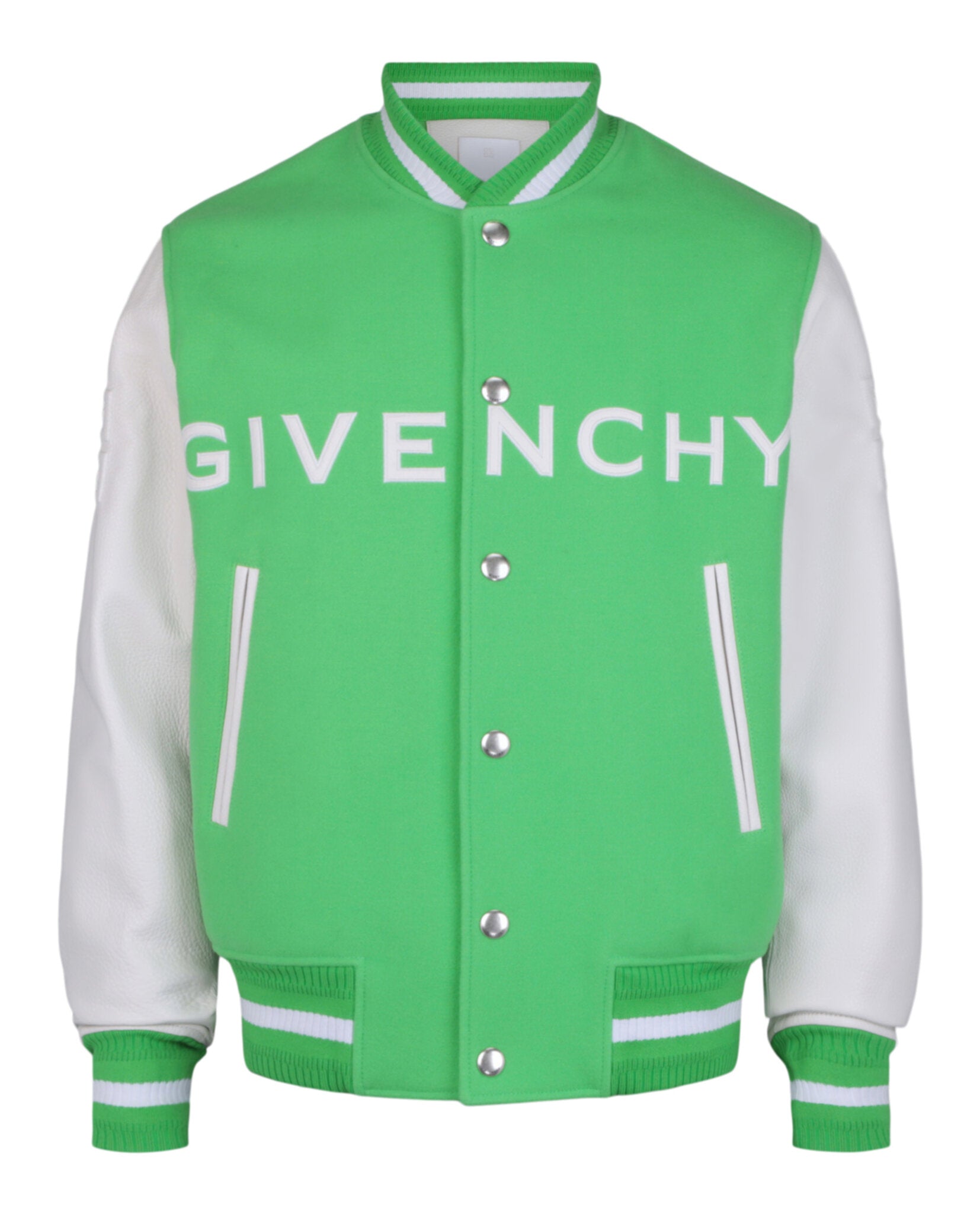 Givenchy Mens Wool And Leather Varsity Jacket