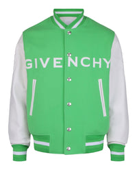 Givenchy Mens Wool And Leather Varsity Jacket