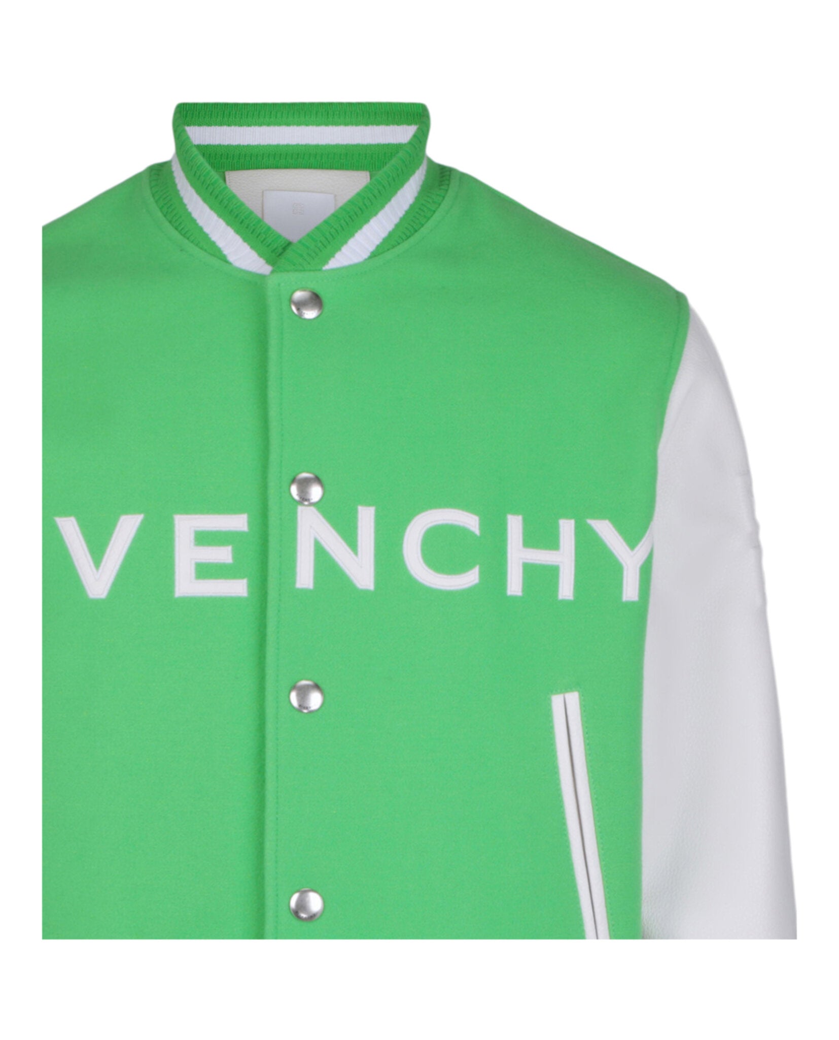 Givenchy Mens Wool And Leather Varsity Jacket