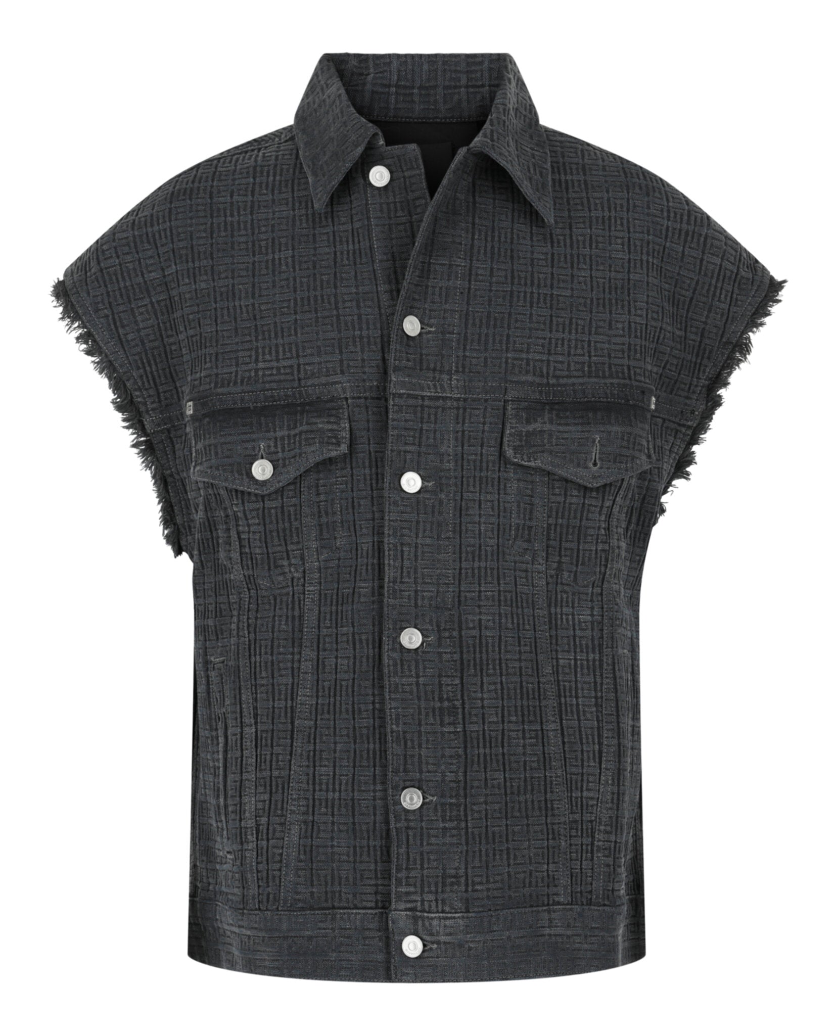 Givenchy Mens Oversized 4G Denim Vest