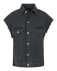 Givenchy Mens Oversized 4G Denim Vest