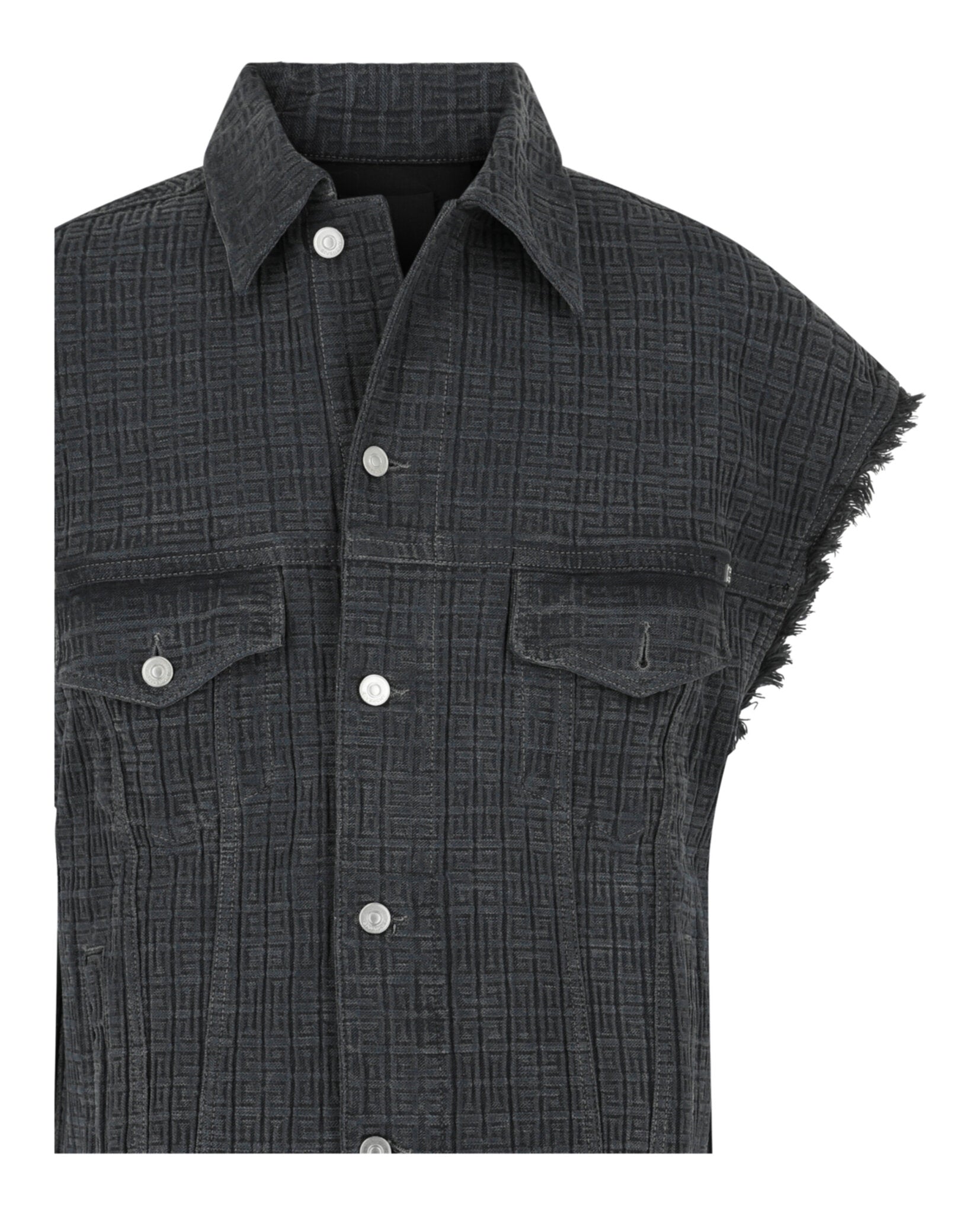 Givenchy Mens Oversized 4G Denim Vest