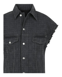Givenchy Mens Oversized 4G Denim Vest