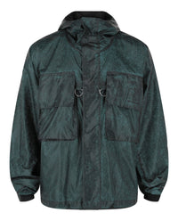 Givenchy Mens Crinkle Printed Windbreaker Silver