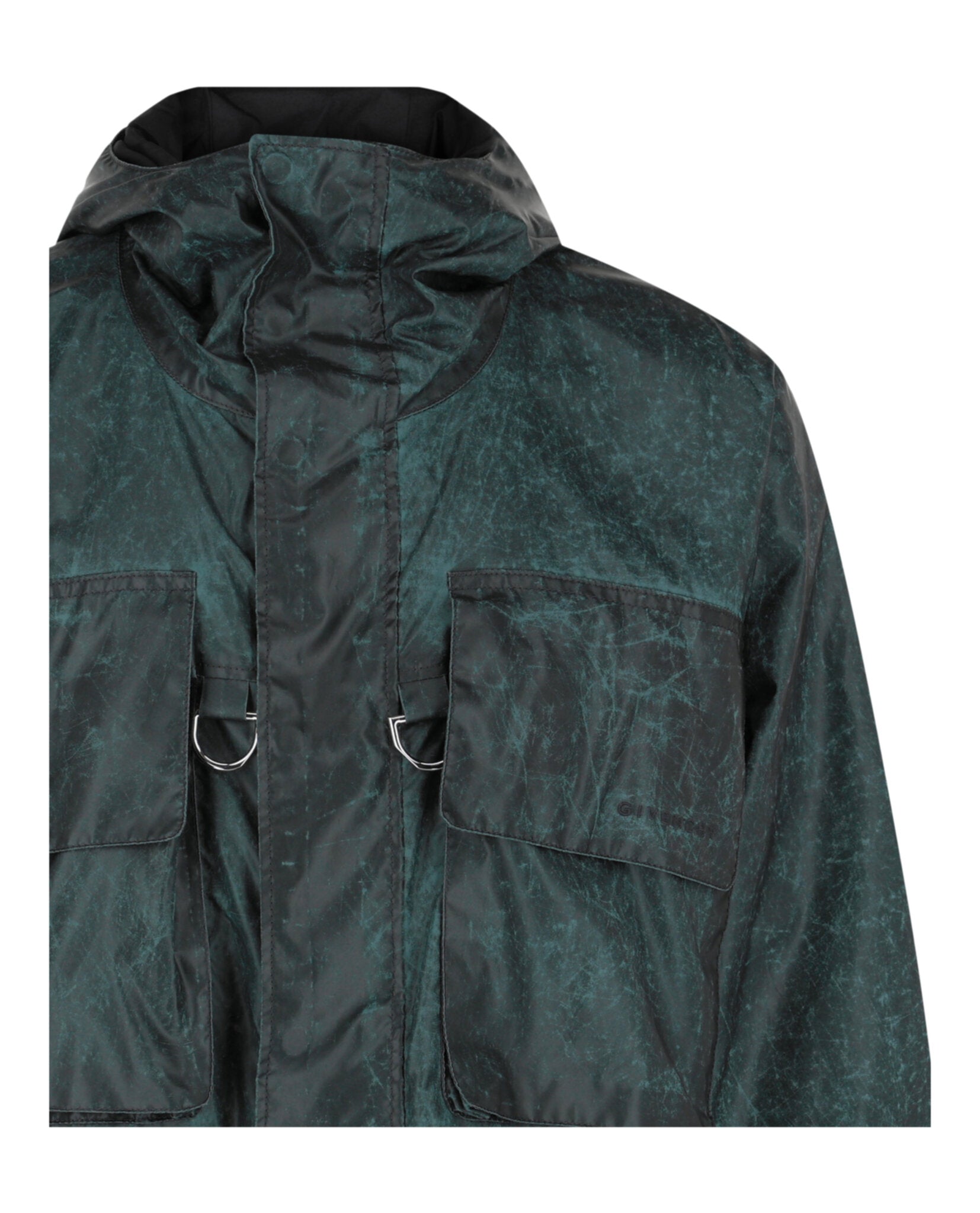 Givenchy Mens Crinkle Printed Windbreaker