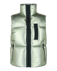 Givenchy Mens Metallic-Finish Down Puffer Vest