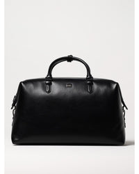 Dolce & Gabbana Leather Travel Duffel Bag Men Black Black