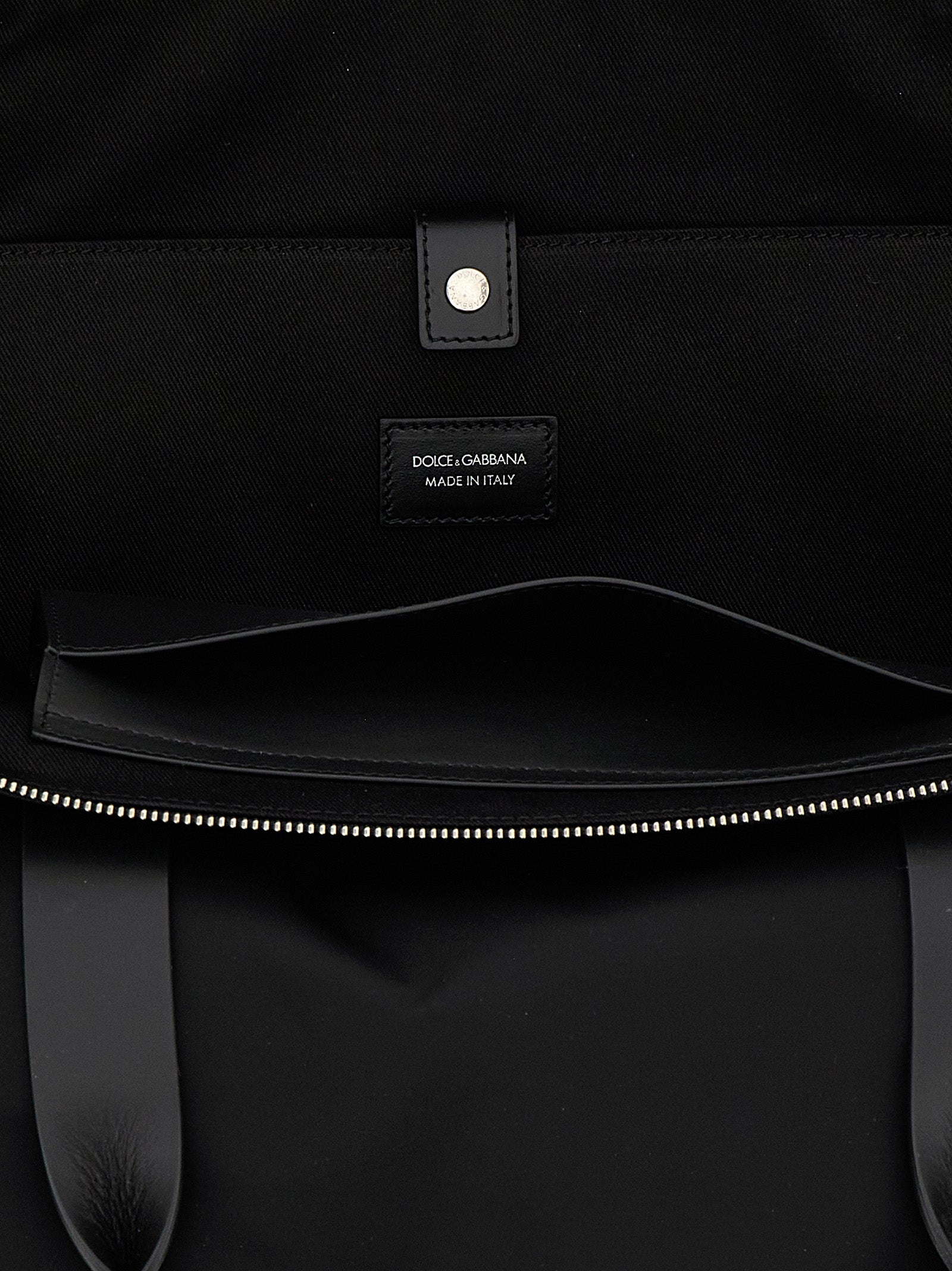 Dolce & Gabbana Men Media Logo Patch Shopping Bag
