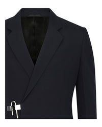 Givenchy Givenchy Mens Slim Fit Jacket in Wool with U-Lock Buckle