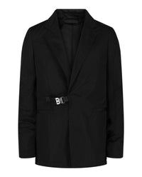 Givenchy Mens 4G Buckle Slim Fit Unconstructed Jacket Black