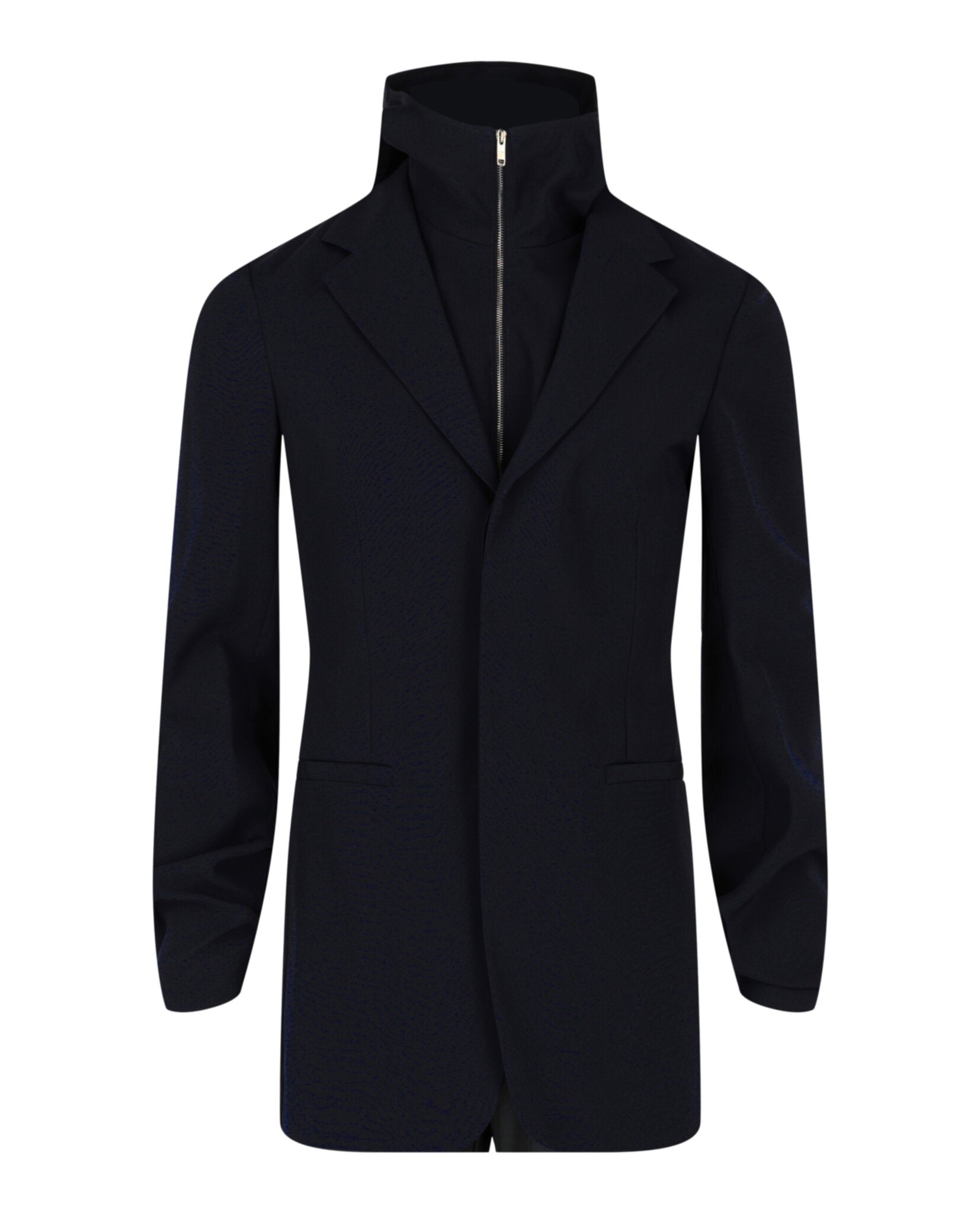 Givenchy Mens Single-Breasted Layered Hooded Vest Set Navy