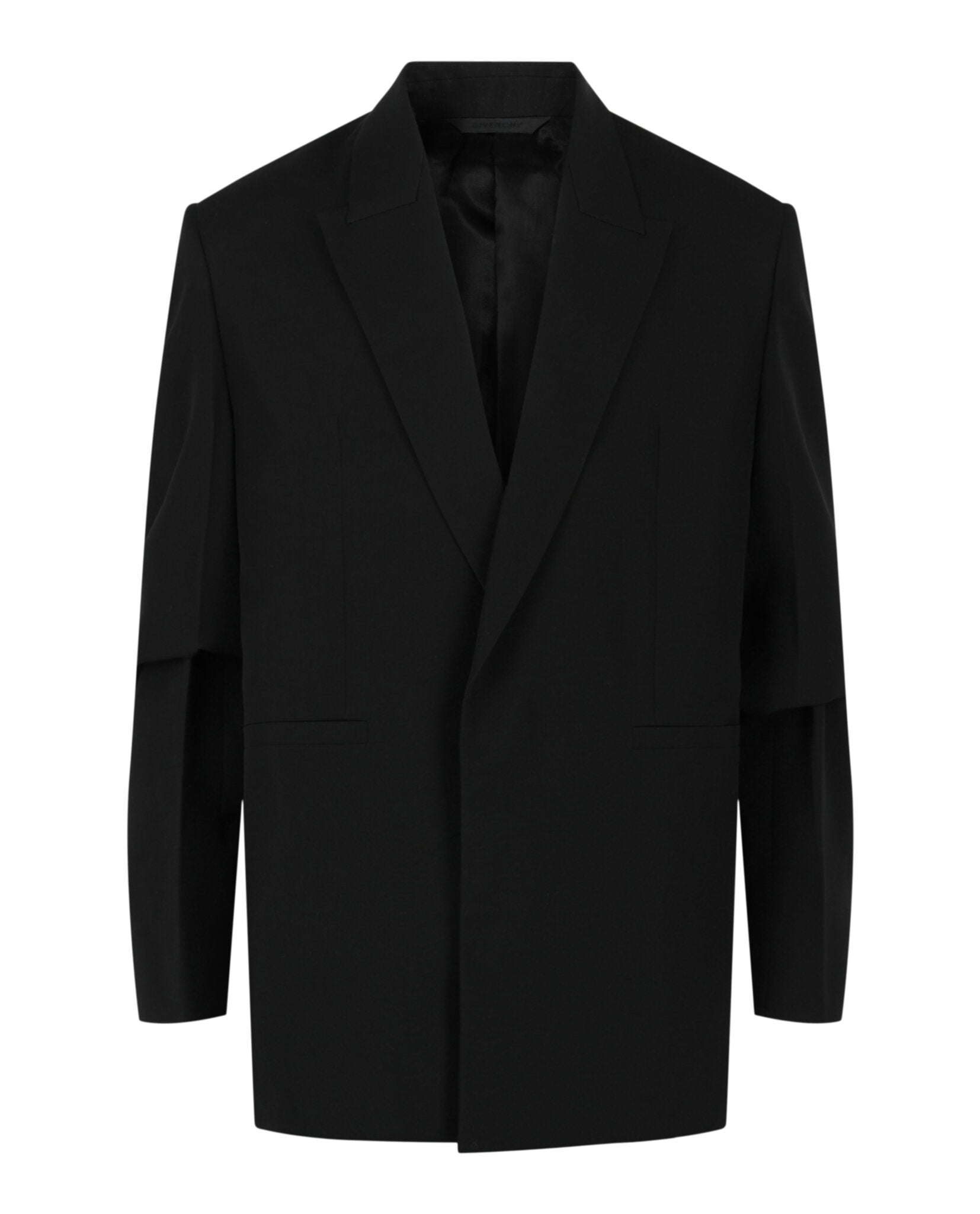 Givenchy Mens Overlapped Lapel Oversized Blazer