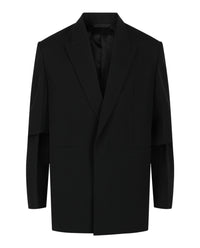 Givenchy Mens Overlapped Lapel Oversized Blazer