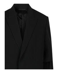 Givenchy Mens Overlapped Lapel Oversized Blazer