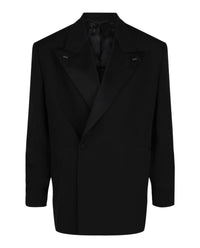 Givenchy Mens Oversized Wool Blazer With Satin Lapels