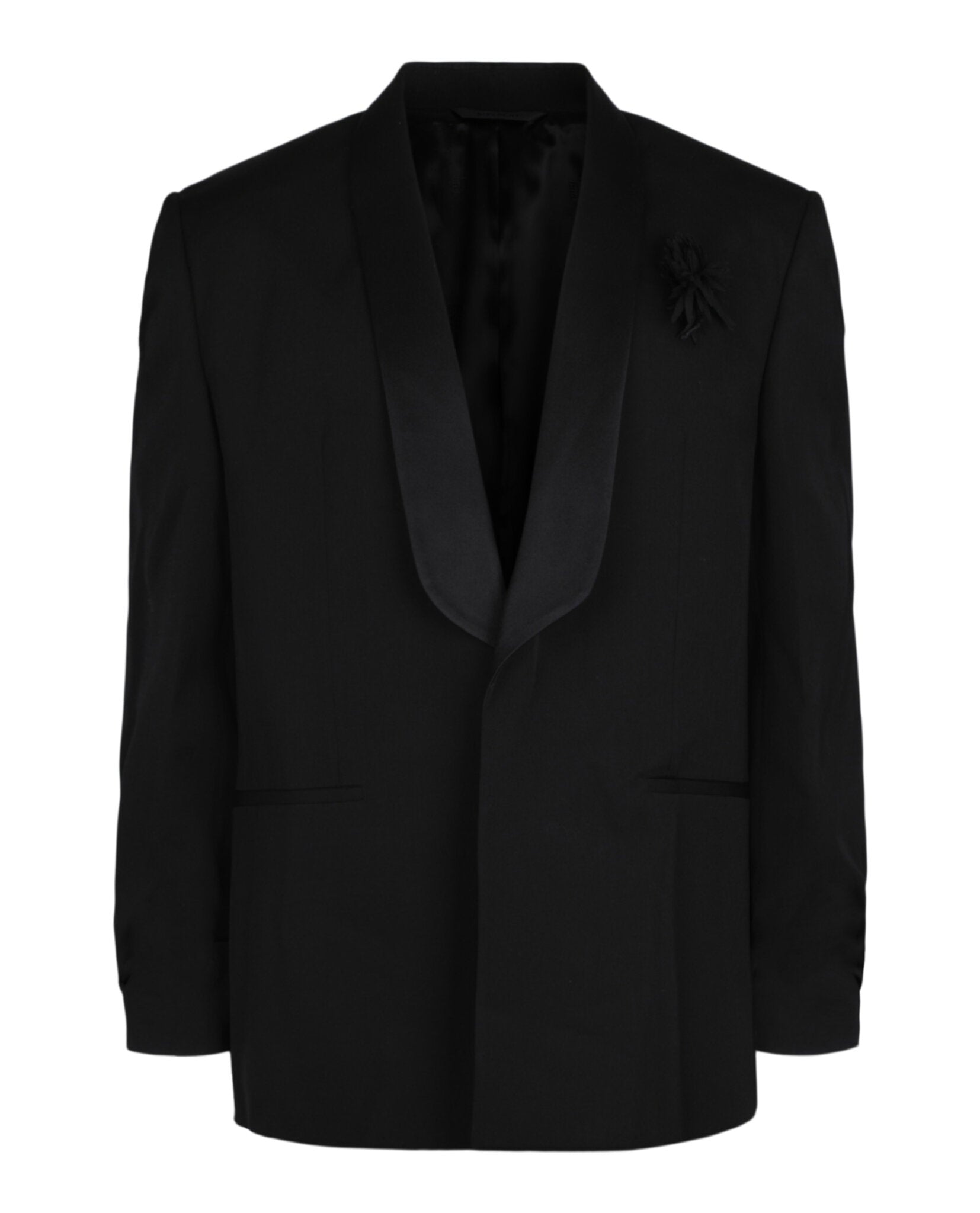 Givenchy Mens Jacket In Wool With Satin Shawl Lapel