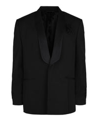 Givenchy Mens Jacket In Wool With Satin Shawl Lapel