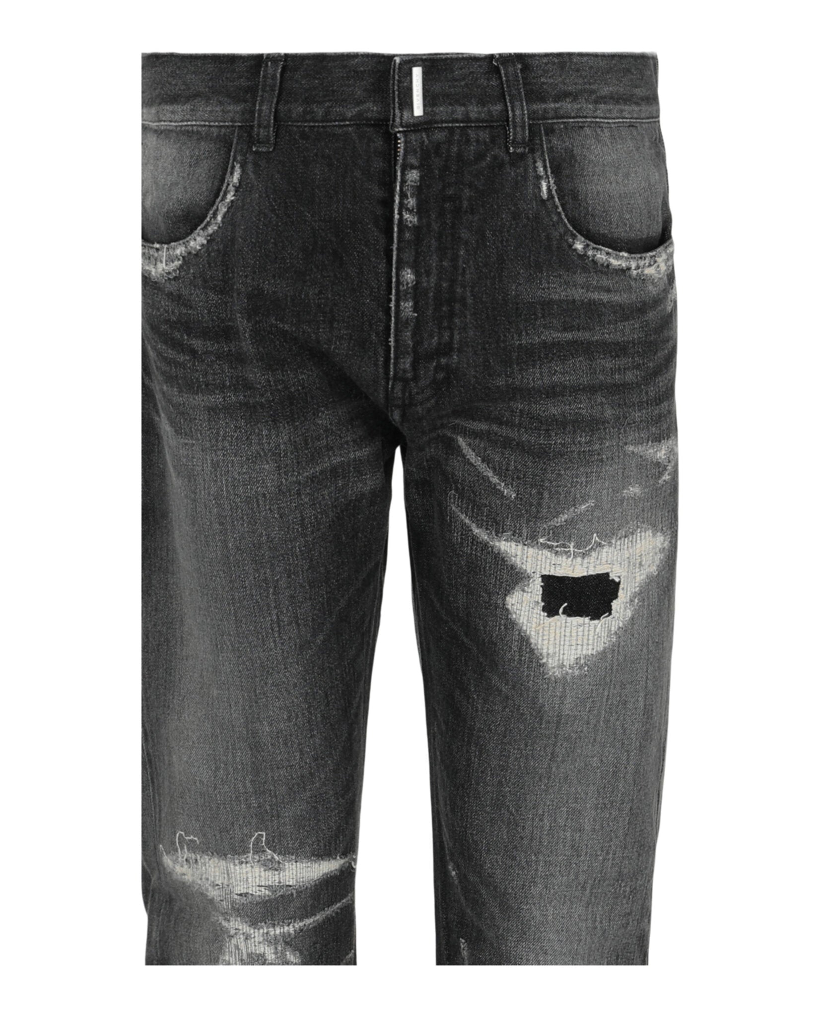 Givenchy Mens Distressed Straight-Leg Jeans