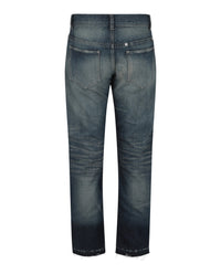 Givenchy Mens Distressed Straight Fit 5 Pocket Jeans