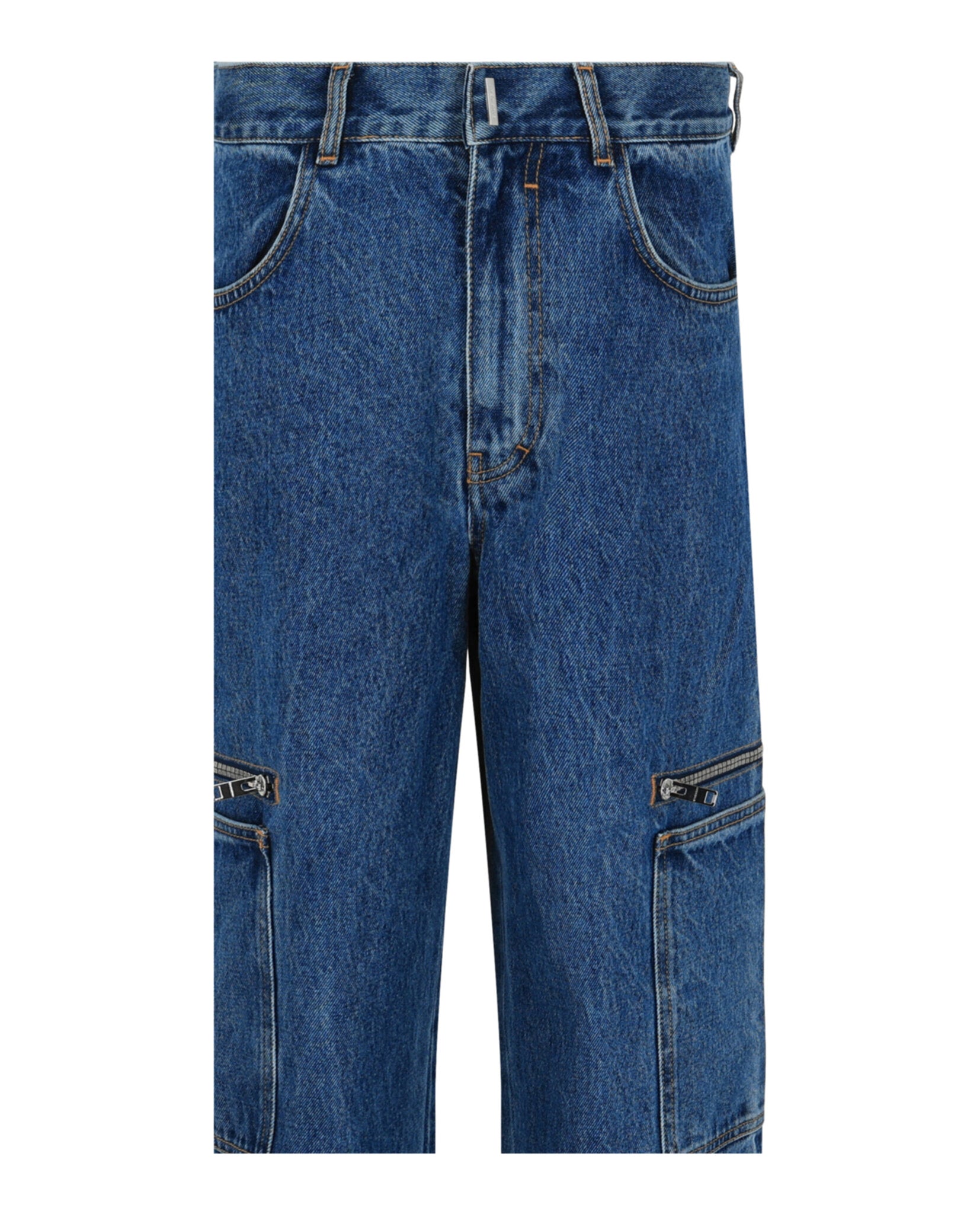 Givenchy Mens Loose-Fit Cargo Jeans