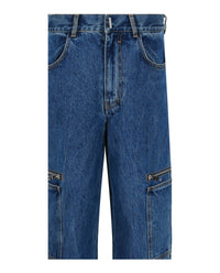 Givenchy Mens Loose-Fit Cargo Jeans
