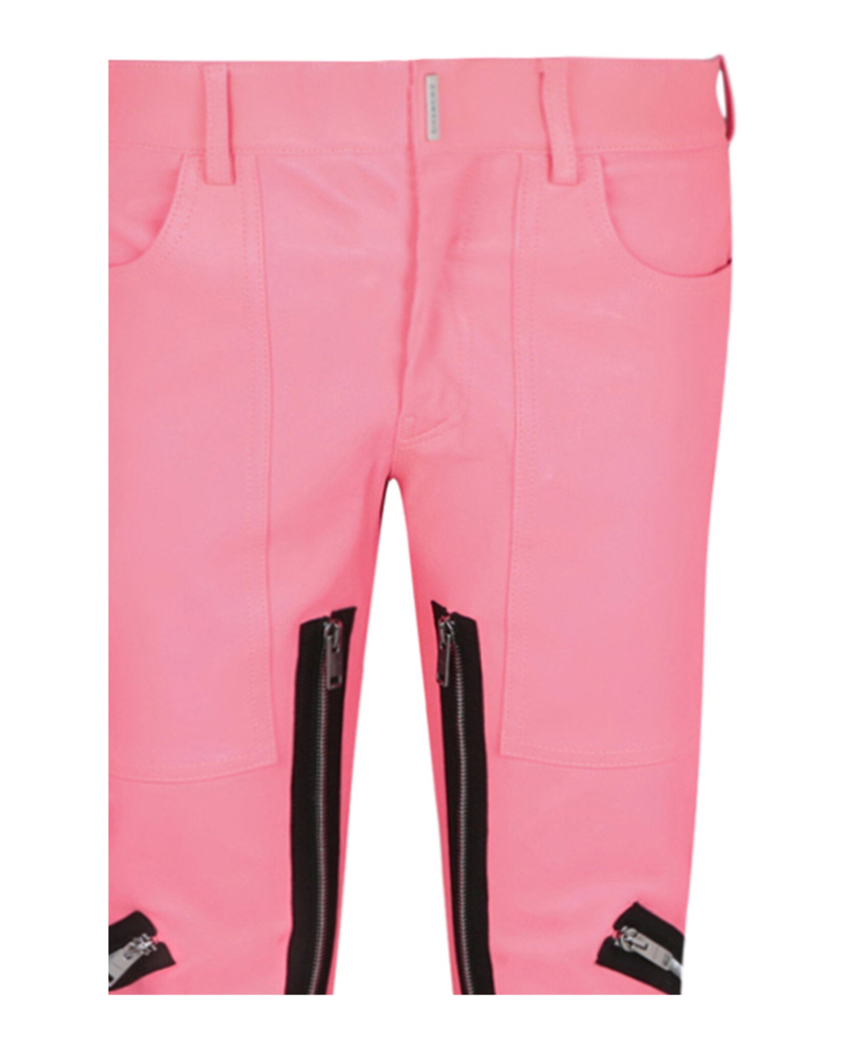 Givenchy Mens Exposed Zipper Skinny Leather Pants