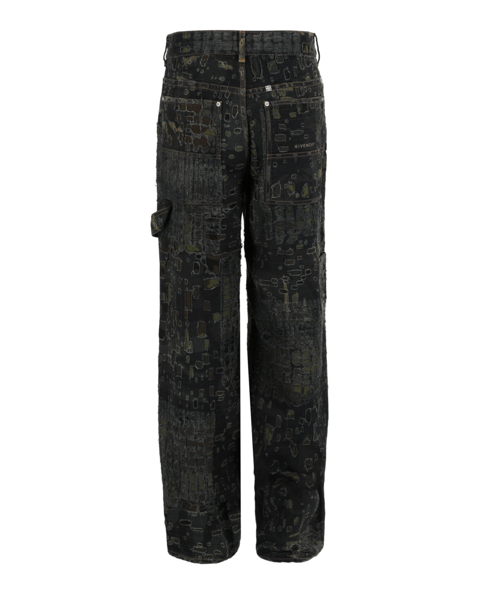 Givenchy Mens Destroyed Carpenter Denim Pants