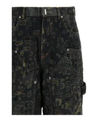 Givenchy Mens Destroyed Carpenter Denim Pants