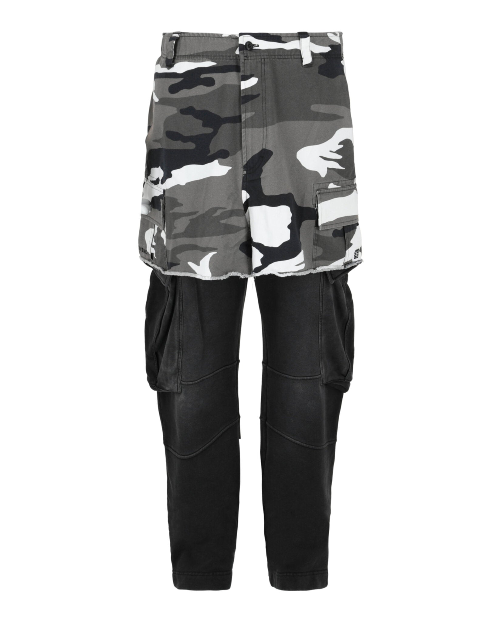 Givenchy Mens Cargo Pants With Camo Skirt