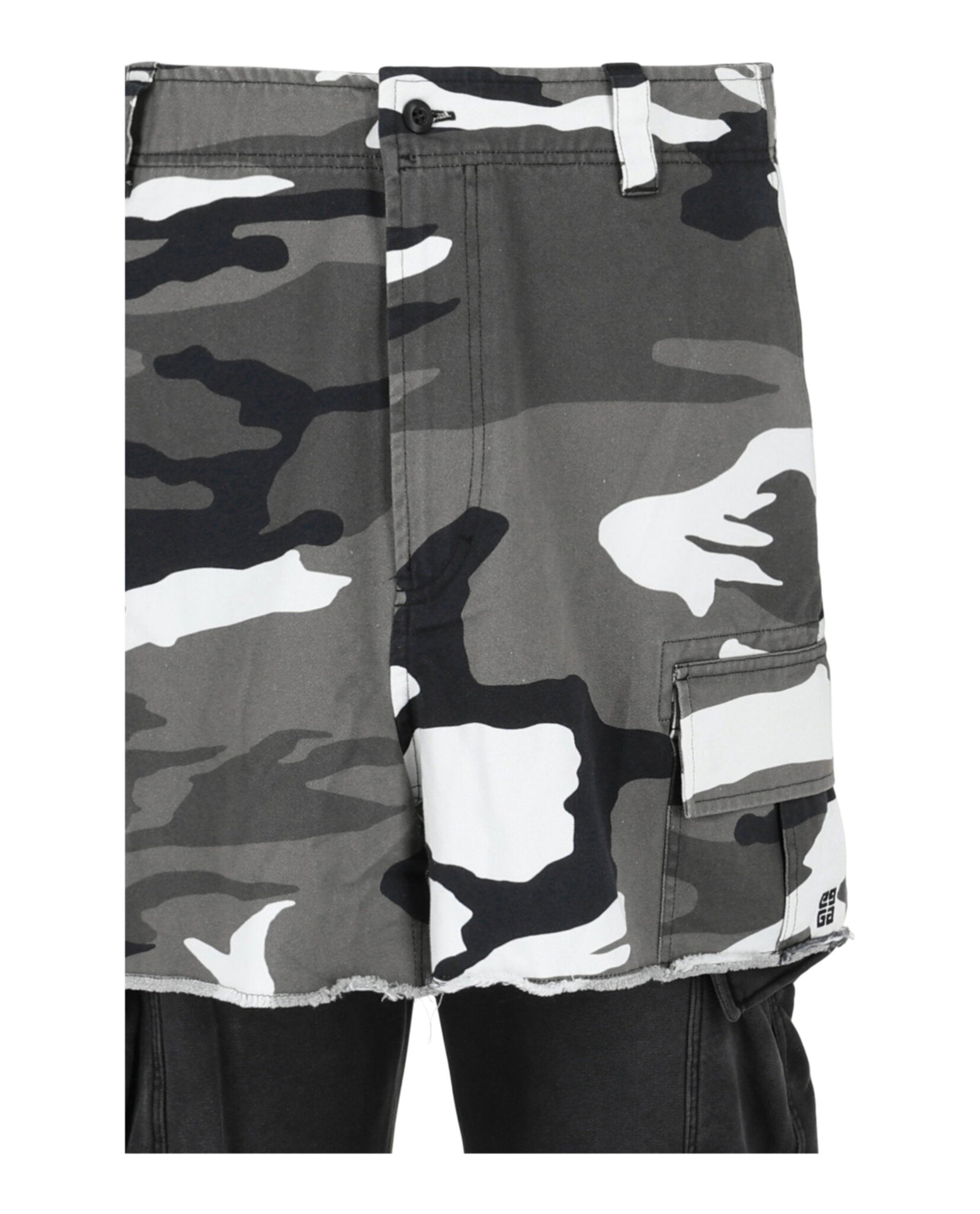 Givenchy Mens Cargo Pants With Camo Skirt