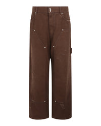 Givenchy Givenchy Mens Carpenter Pants in Destroyed Cotton
