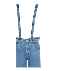 Givenchy Givenchy Mens Two In One Detachable Pants In Denim With Suspenders