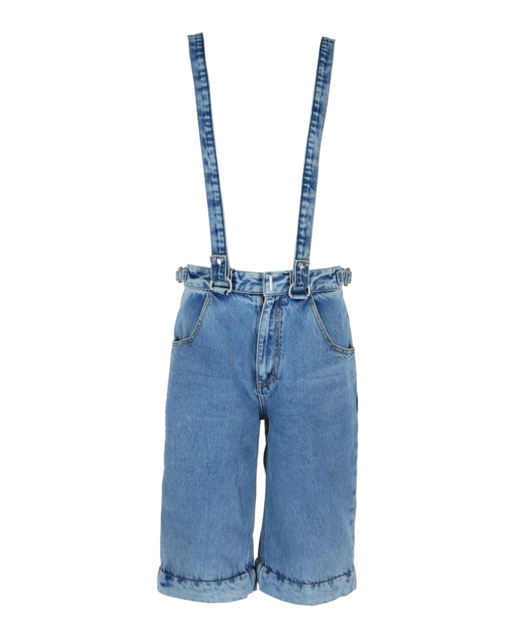 Givenchy Givenchy Mens Two In One Detachable Pants In Denim With Suspenders