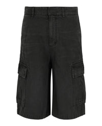 Givenchy Mens Embroidered Cargo Denim Shorts