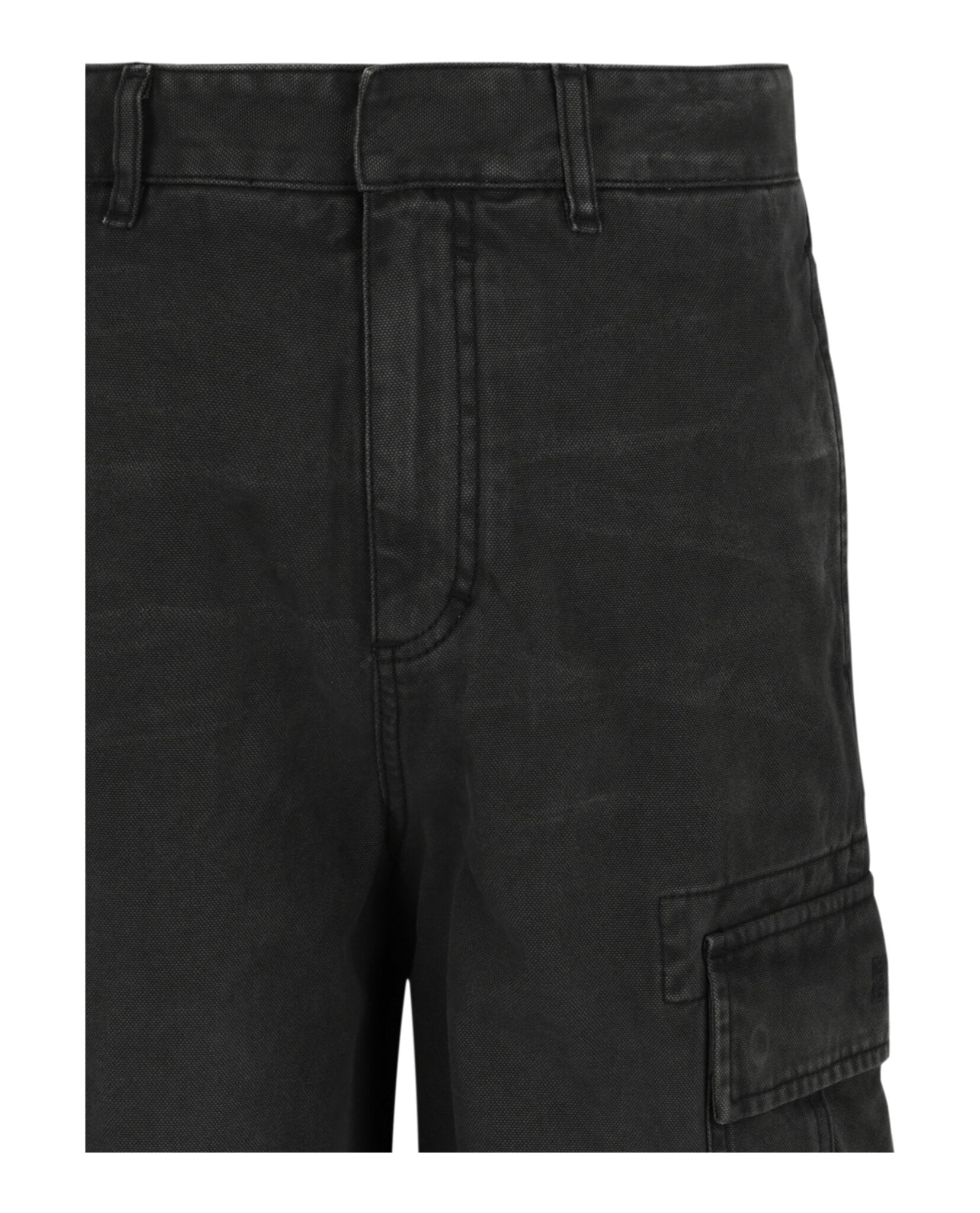 Givenchy Mens Embroidered Cargo Denim Shorts