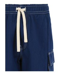 Givenchy Givenchy Mens Contrast Stitching Denim Boardshorts