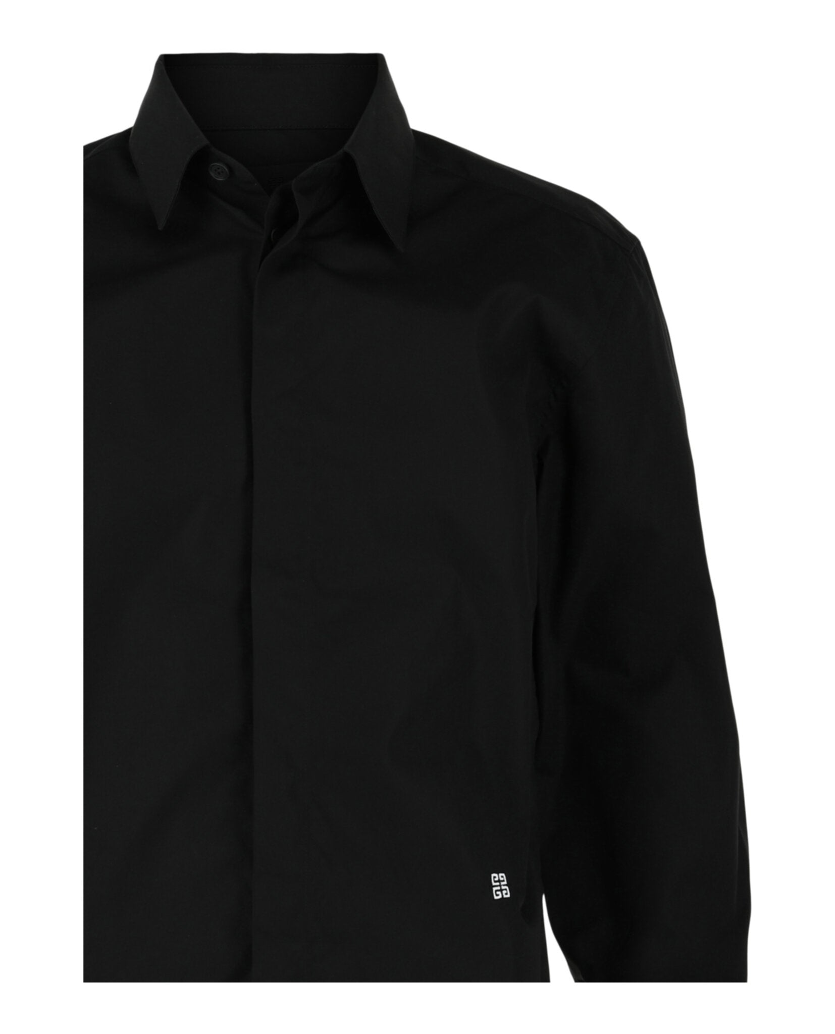 Givenchy Givenchy Mens 4G Embroidered Long Sleeve Dress Shirt