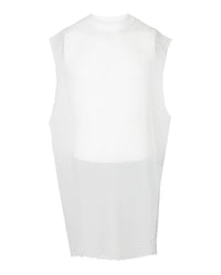 Givenchy Mens Net Tank Top With Raw-Edge Trim