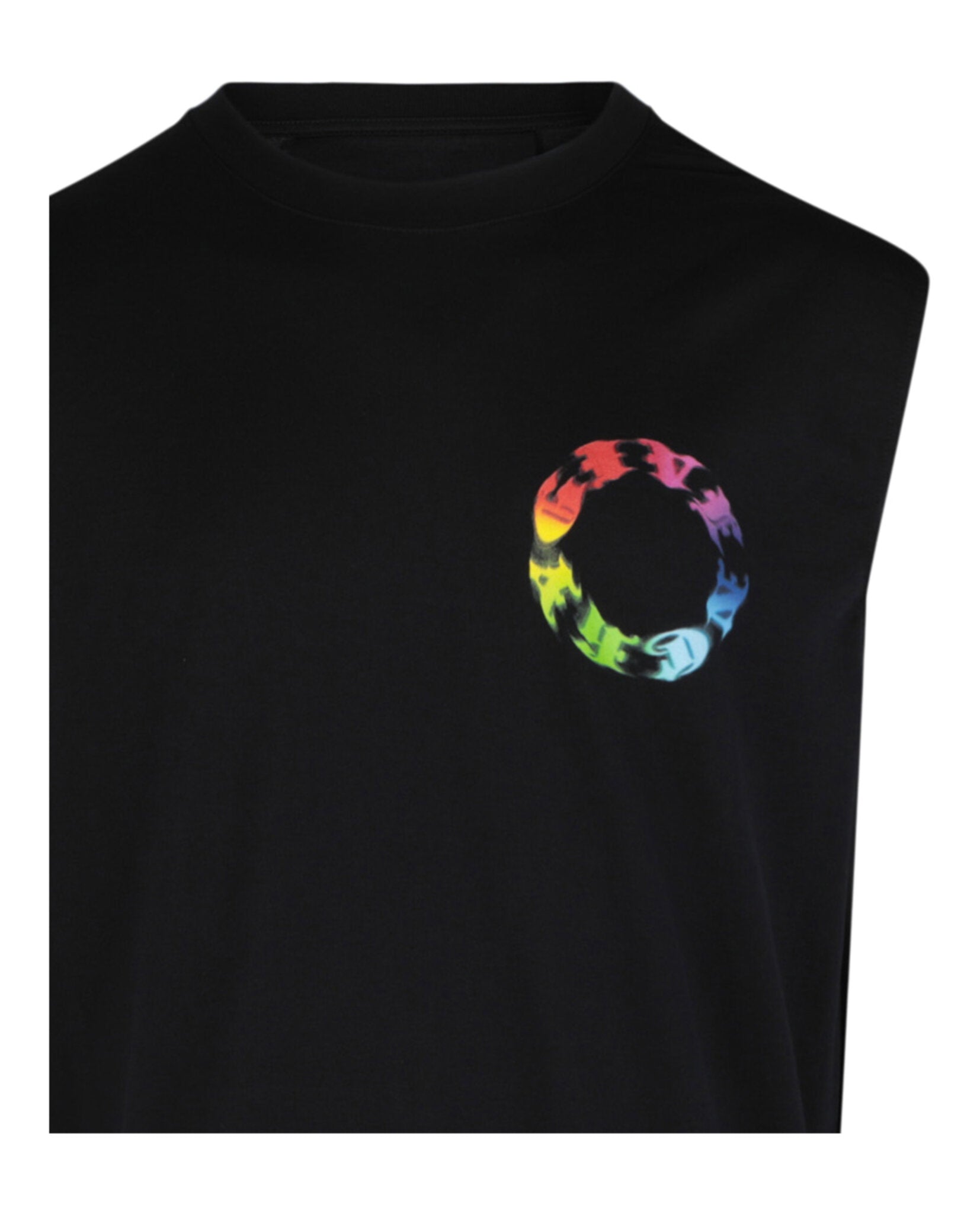 Givenchy Mens Logo Circle Print Slim-Fit T-Shirt