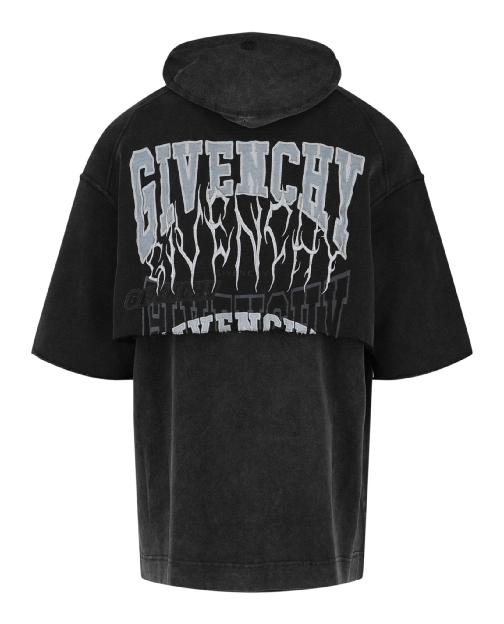 Givenchy Mens Layered Graphic T-Shirt With Balaclava