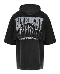 Givenchy Mens Layered Graphic T-Shirt With Balaclava